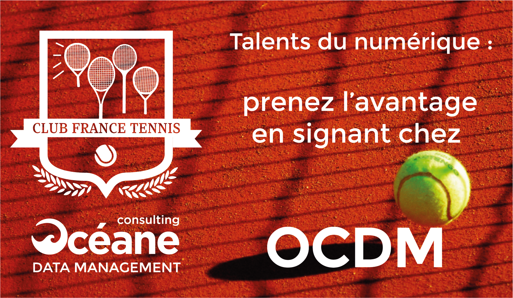 Talents du numérique : prenez l’avantage en signant chez Océane Consulting Data Management, sponsor officiel du Club France Tennis !